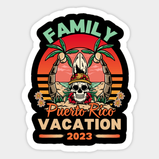 Matching Family Puerto Rico Vacation Group 2023 Beach Sticker